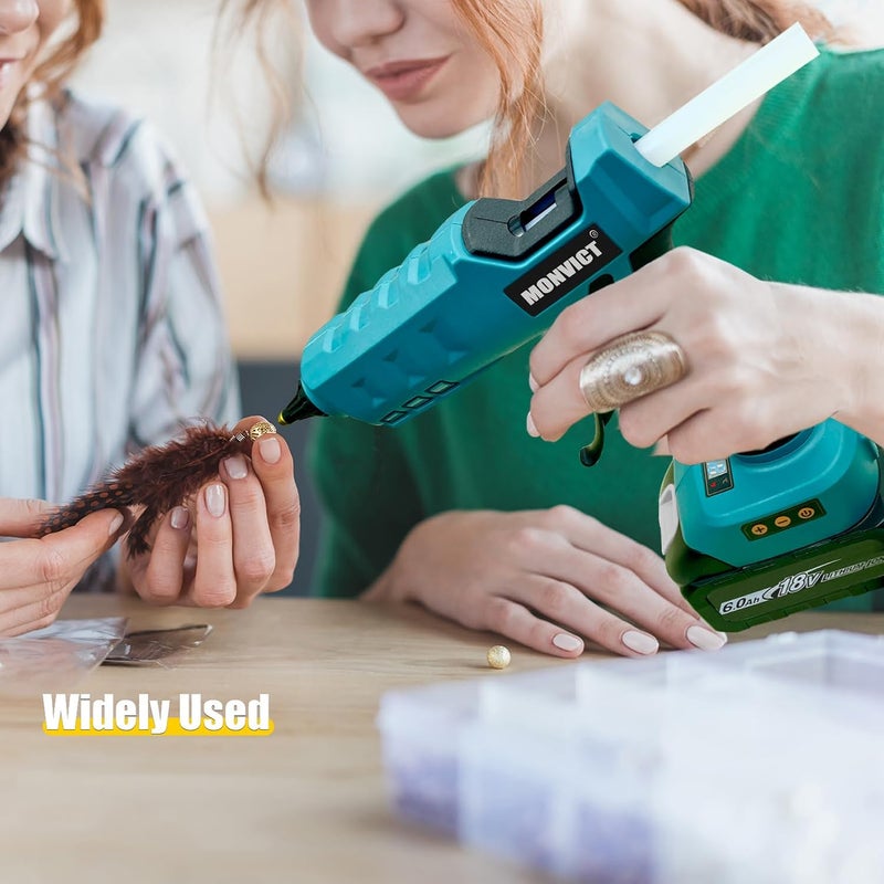 MONVICT 100W Cordless Glue Gun for Makita 18V Battery, Upgraded Digital Temperature Adjustable Handheld Electric Power Full Size Heavy Duty Hot Glue Gun with 10 Glue Sticks (Battery Not Included) - Image 5